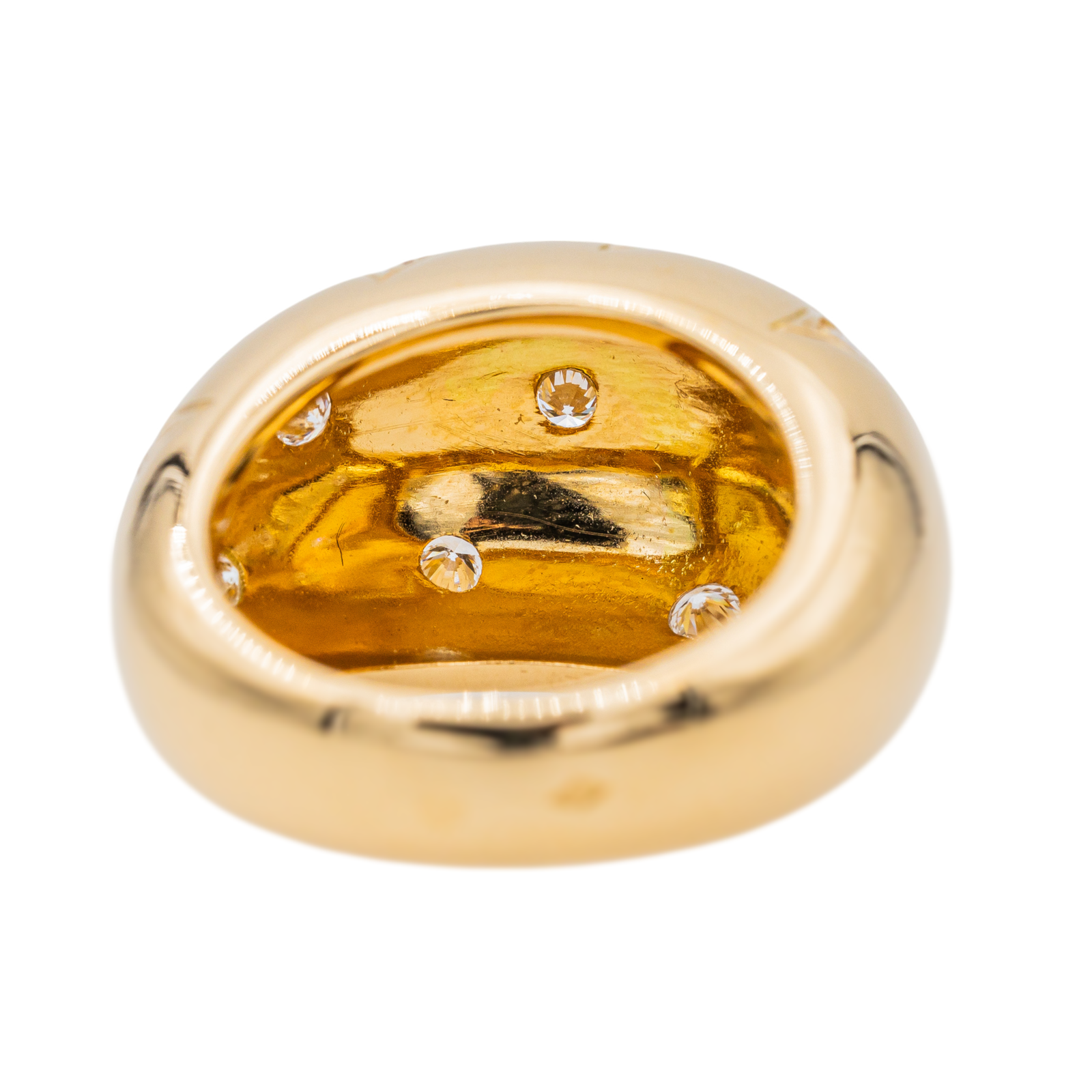 Cartier Boule Ring Yellow Gold Diamonds