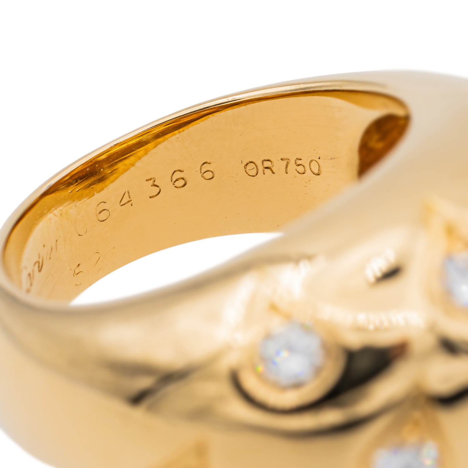 Cartier Boule Ring Yellow Gold Diamonds