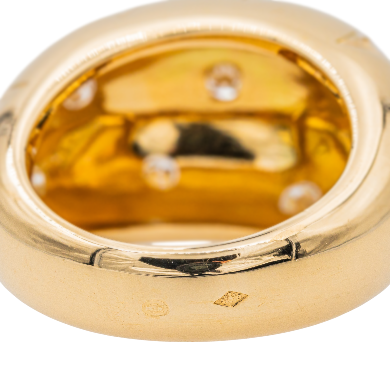 Cartier Boule Ring Yellow Gold Diamonds