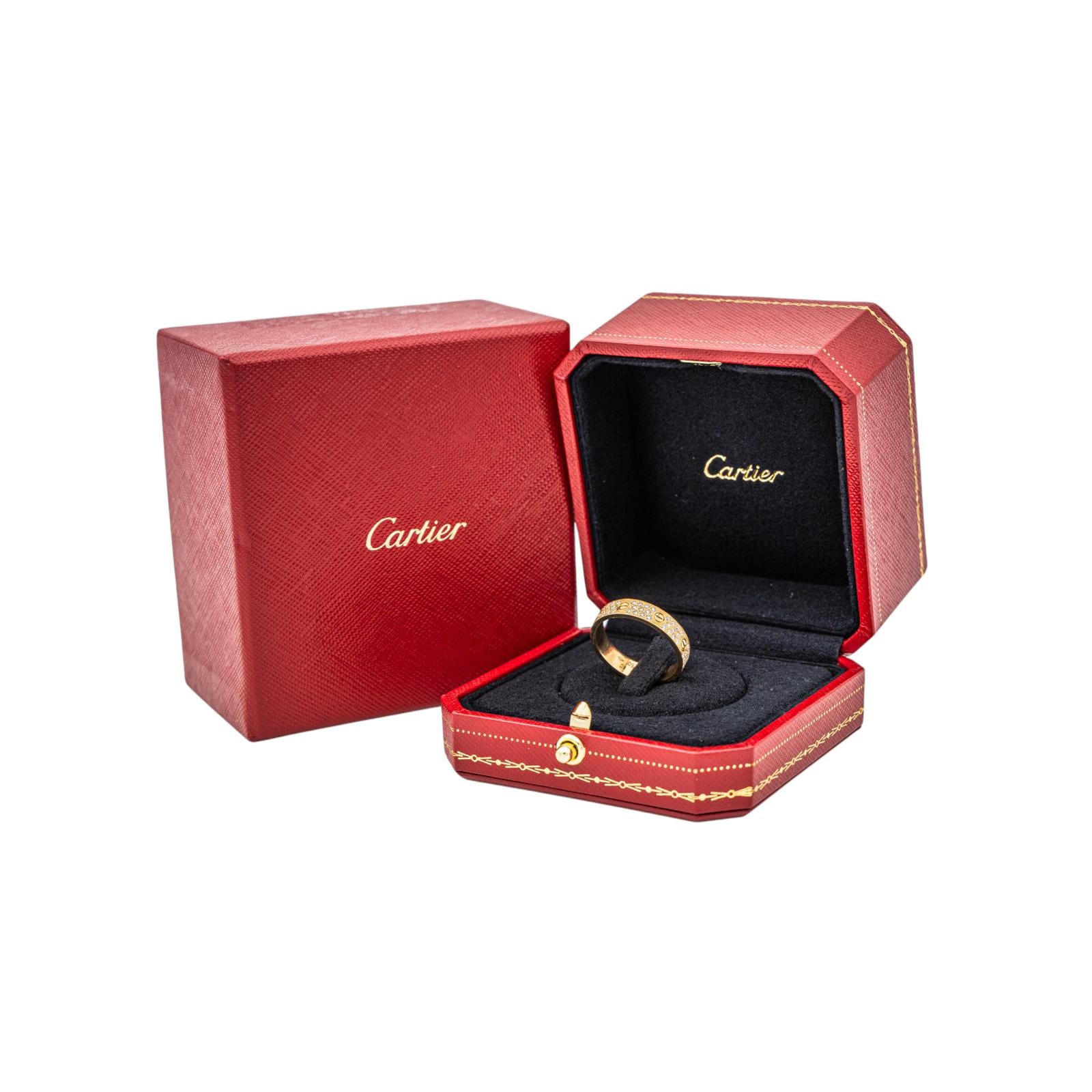Cartier Love Wedding Ring Yellow Gold Diamond