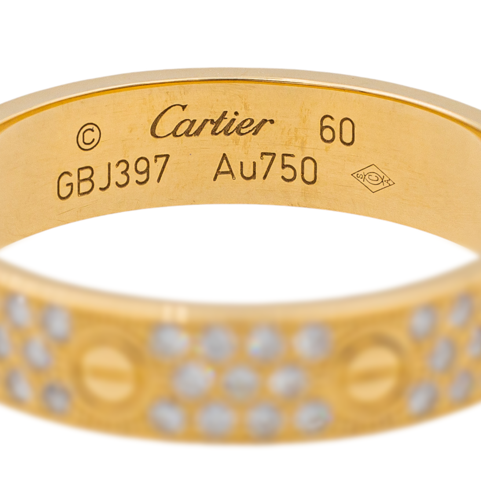 Cartier Love Wedding Ring Yellow Gold Diamond