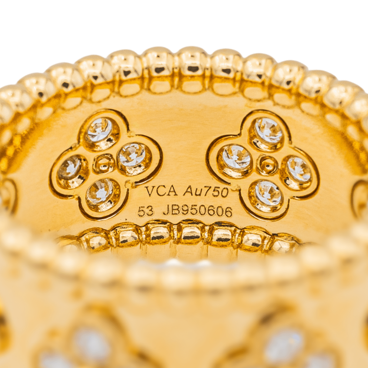 Van Cleef & Arpels Bague Perlée Or jaune Diamant - Maison Eloe