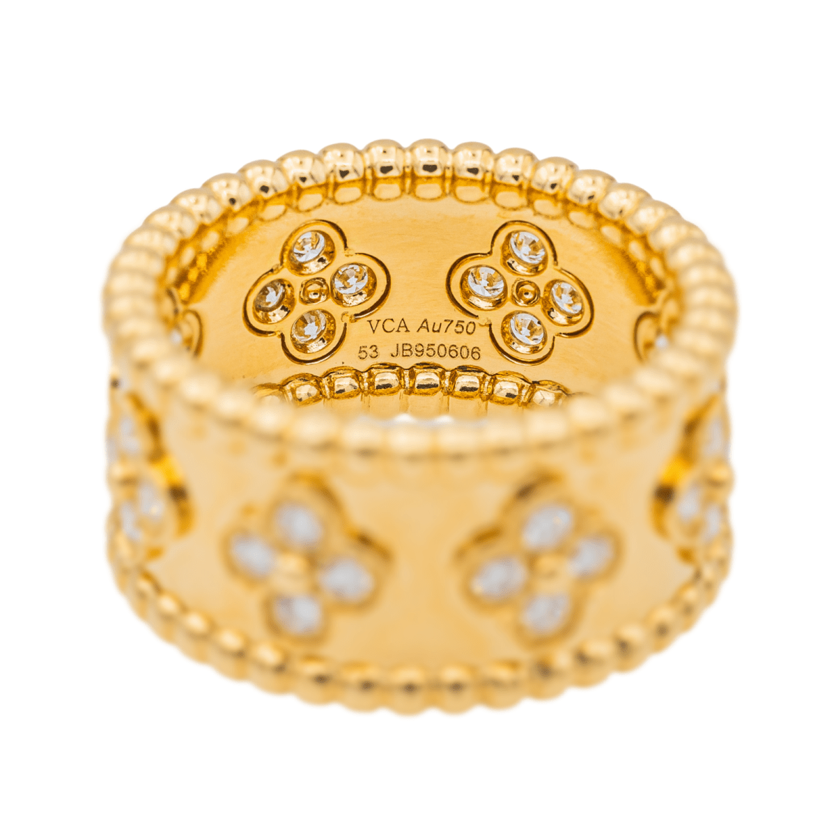 Van Cleef & Arpels Bague Perlée Or jaune Diamant - Maison Eloe