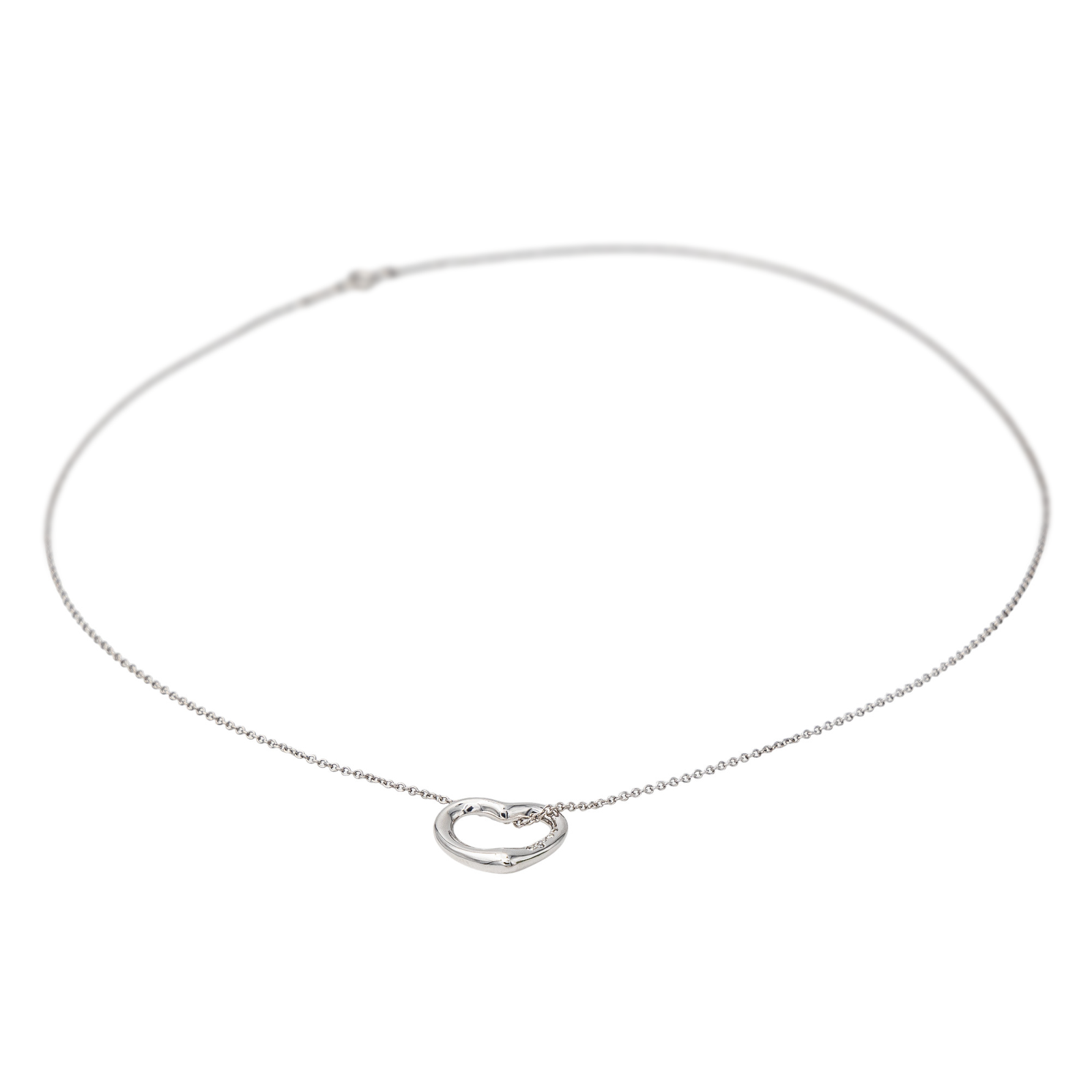 Tiffany & Co Collier Coeur Open heart Platine Diamant