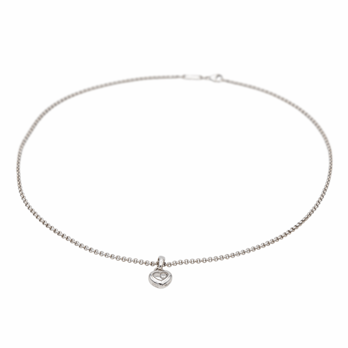 Chopard Collier Coeur Happy diamonds Or blanc Diamant - Maison Eloe