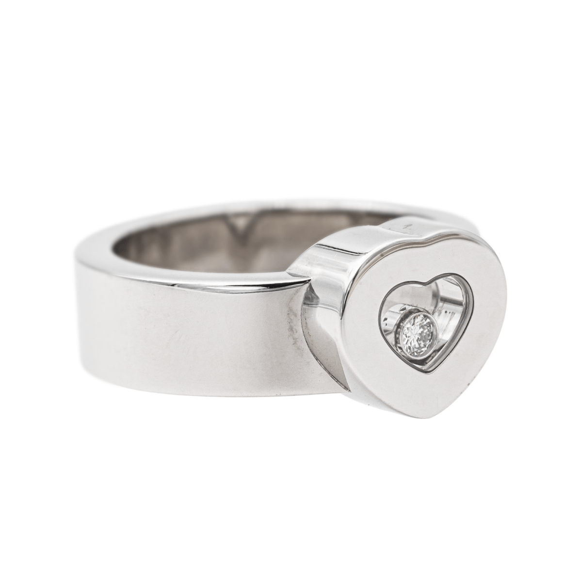 Chopard Bague Coeur Happy Diamonds Or blanc Diamant - Maison Eloe
