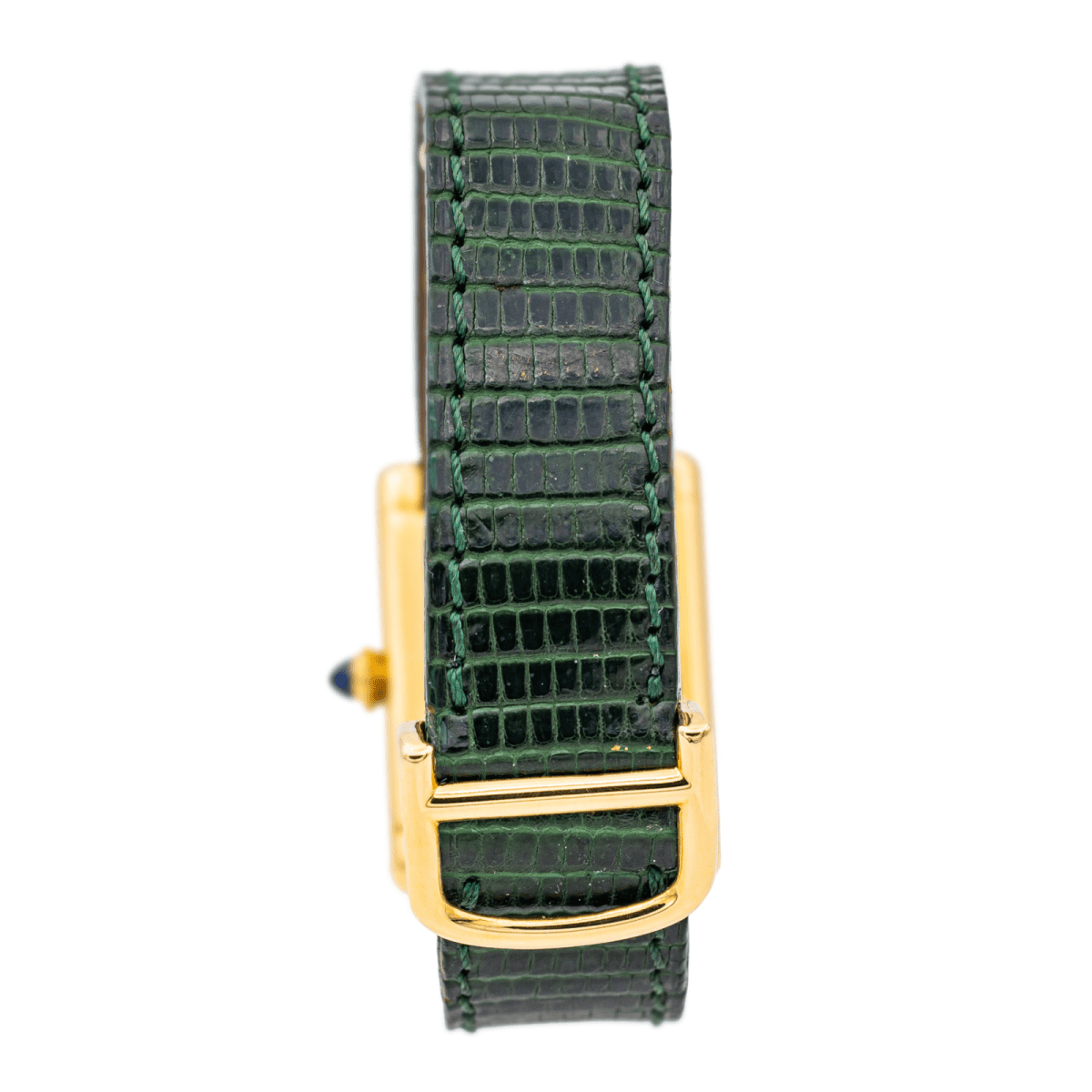 Cartier Montre Tank Vintage Or jaune sur cuir - Maison Eloe