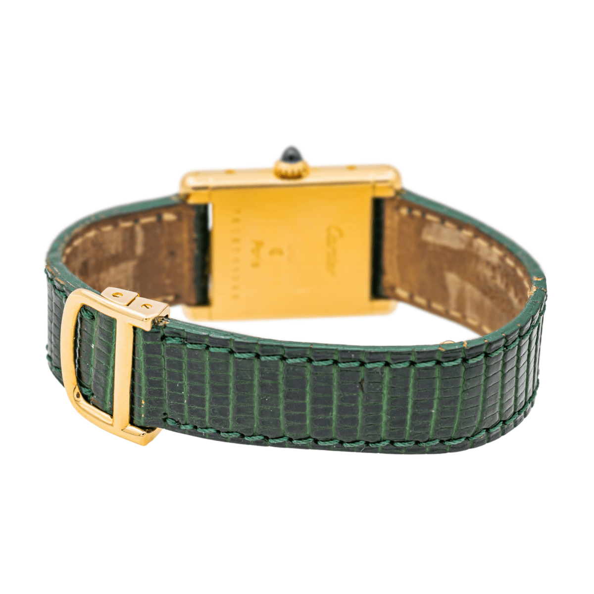 Cartier Montre Tank Vintage Or jaune sur cuir - Maison Eloe