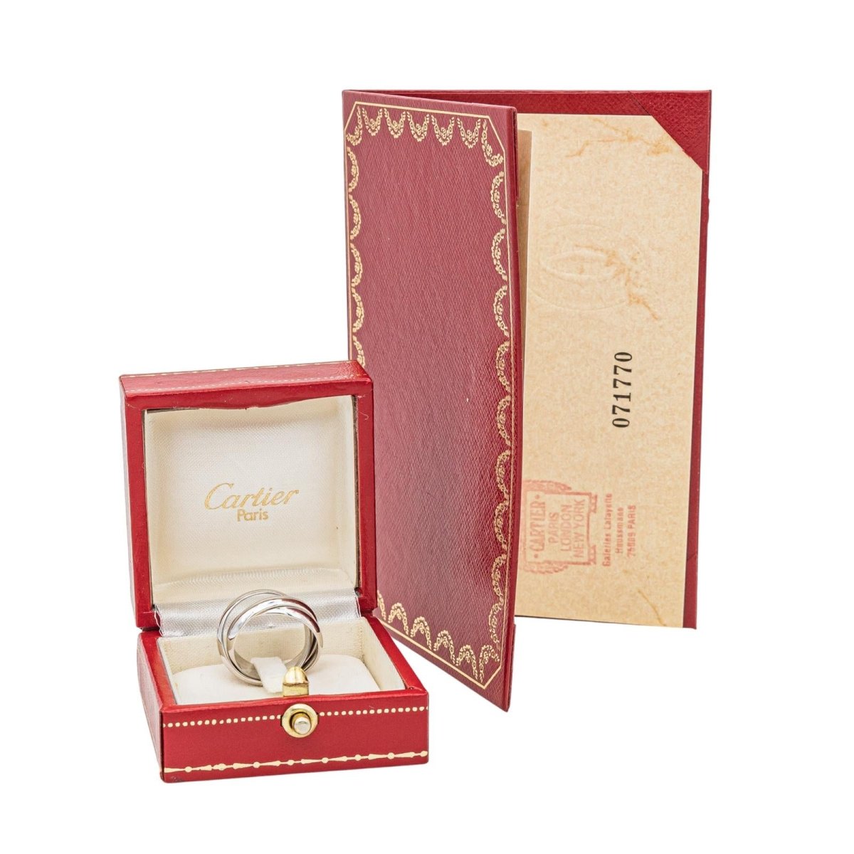 Cartier Bague Trinity Or blanc - Maison Eloe
