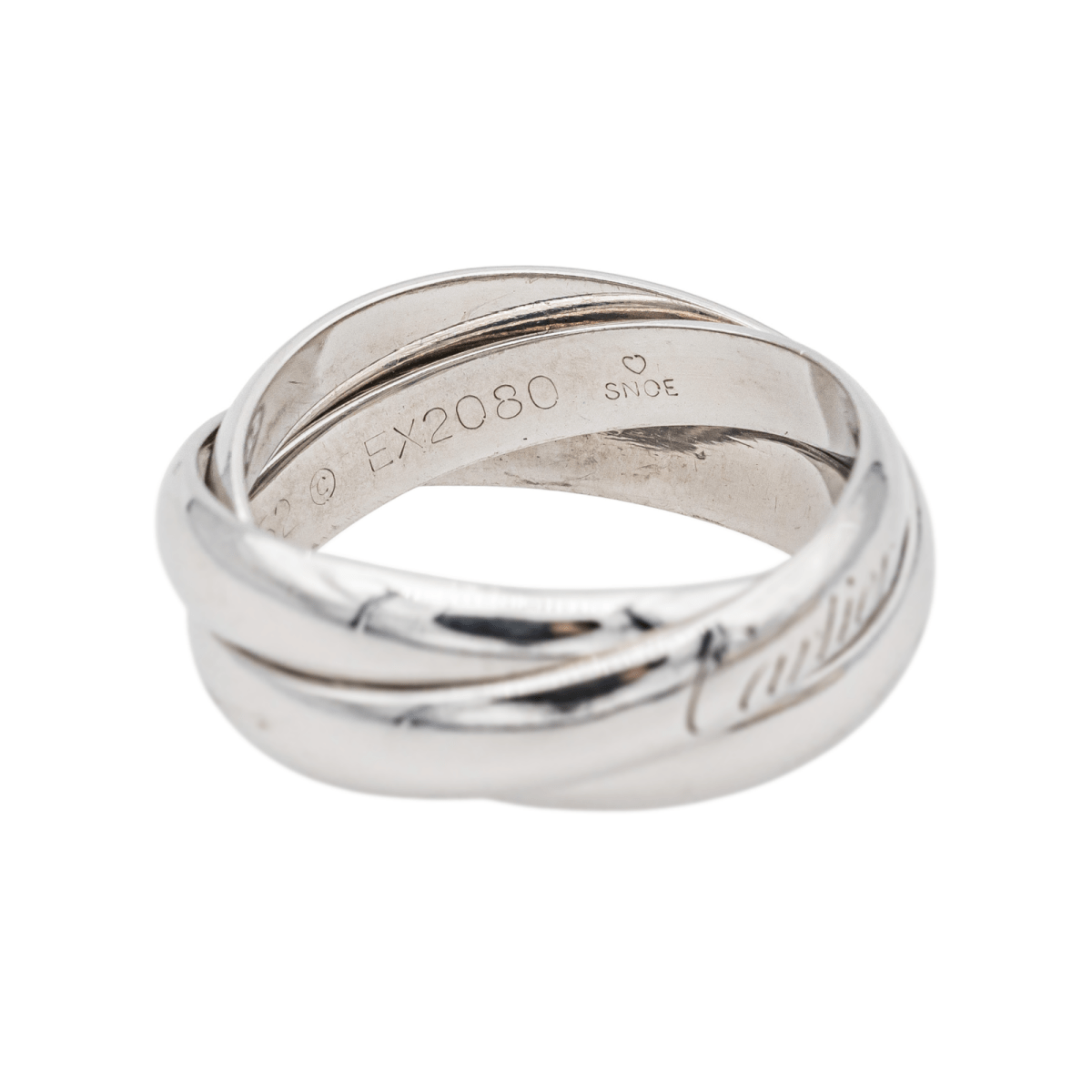 Cartier Bague Trinity Or blanc - Maison Eloe
