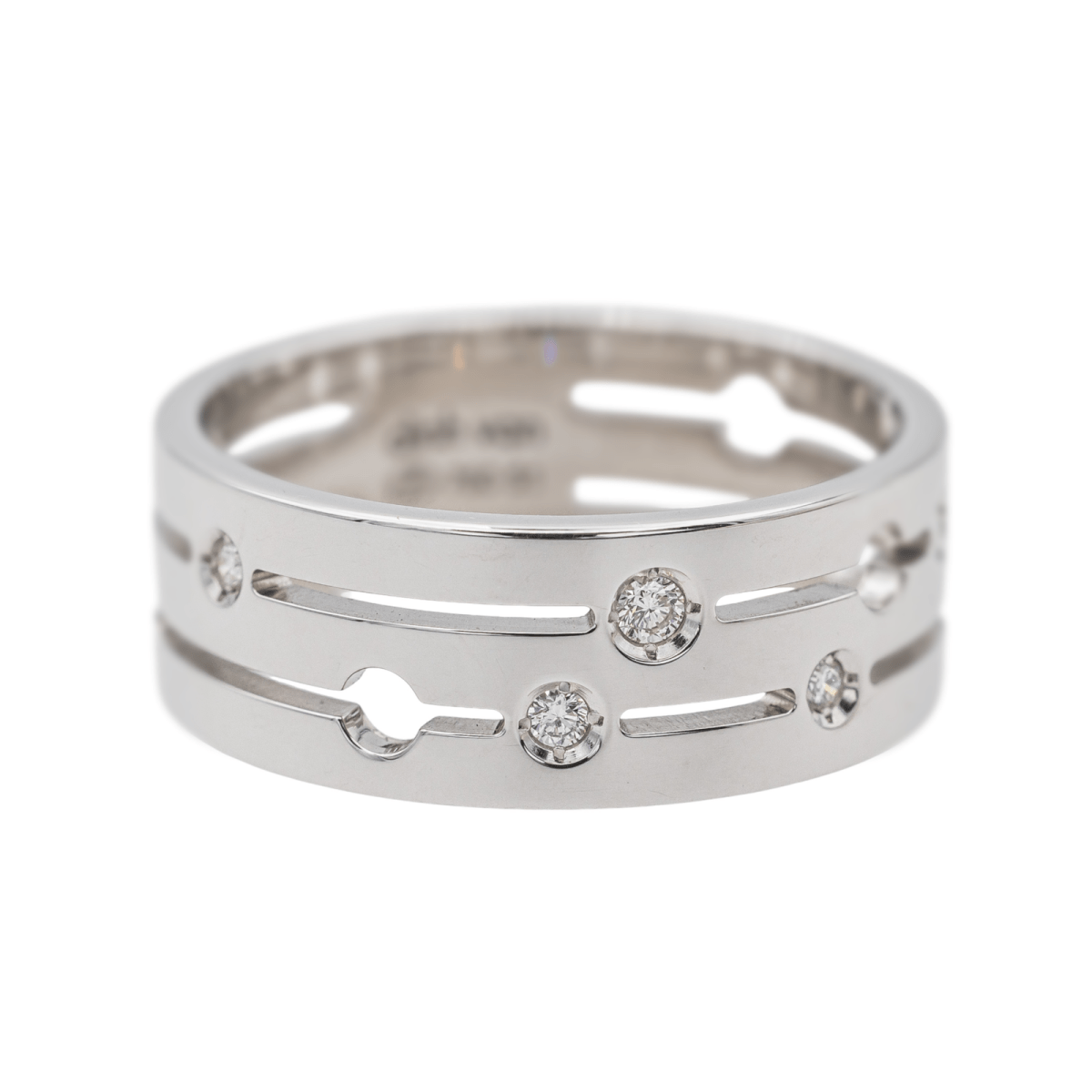 Dinh Van Bague Pulse Or blanc Diamant - Maison Eloe