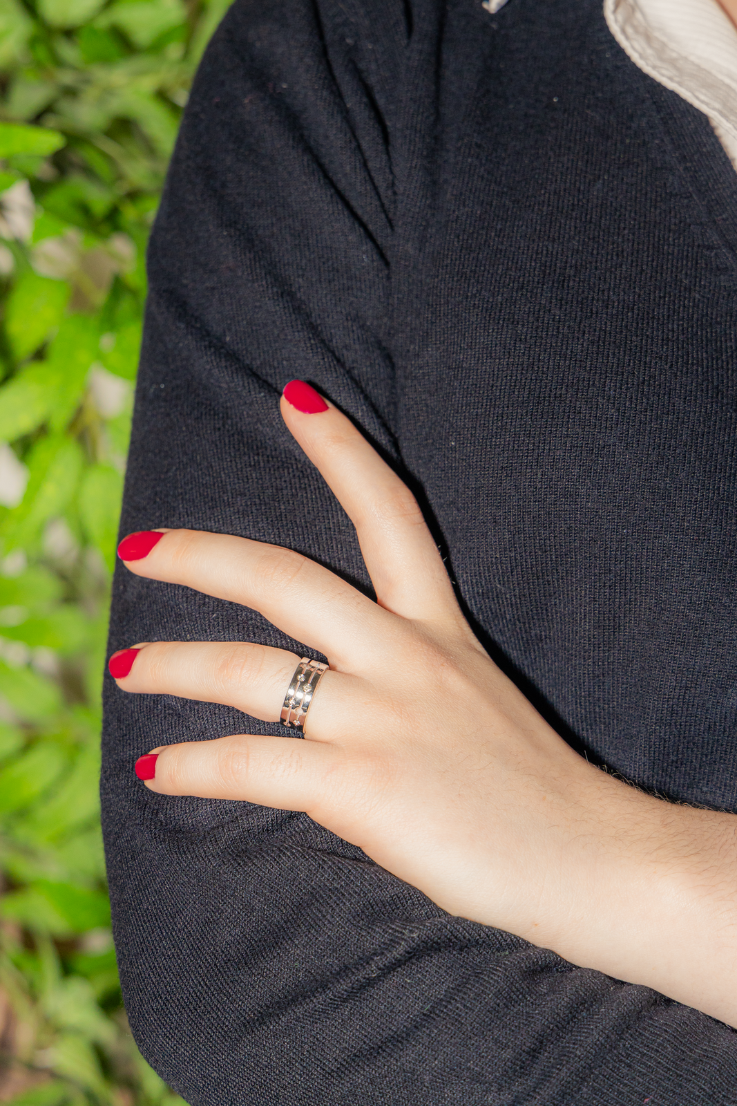 Dinh Van Bague Pulse Or blanc Diamant