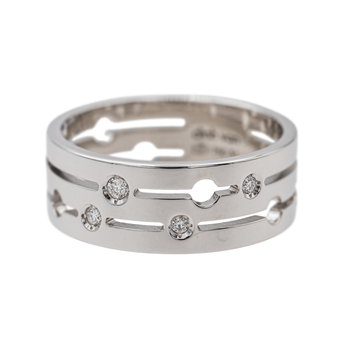 Dinh Van Bague Pulse Or blanc Diamant - Maison Eloe