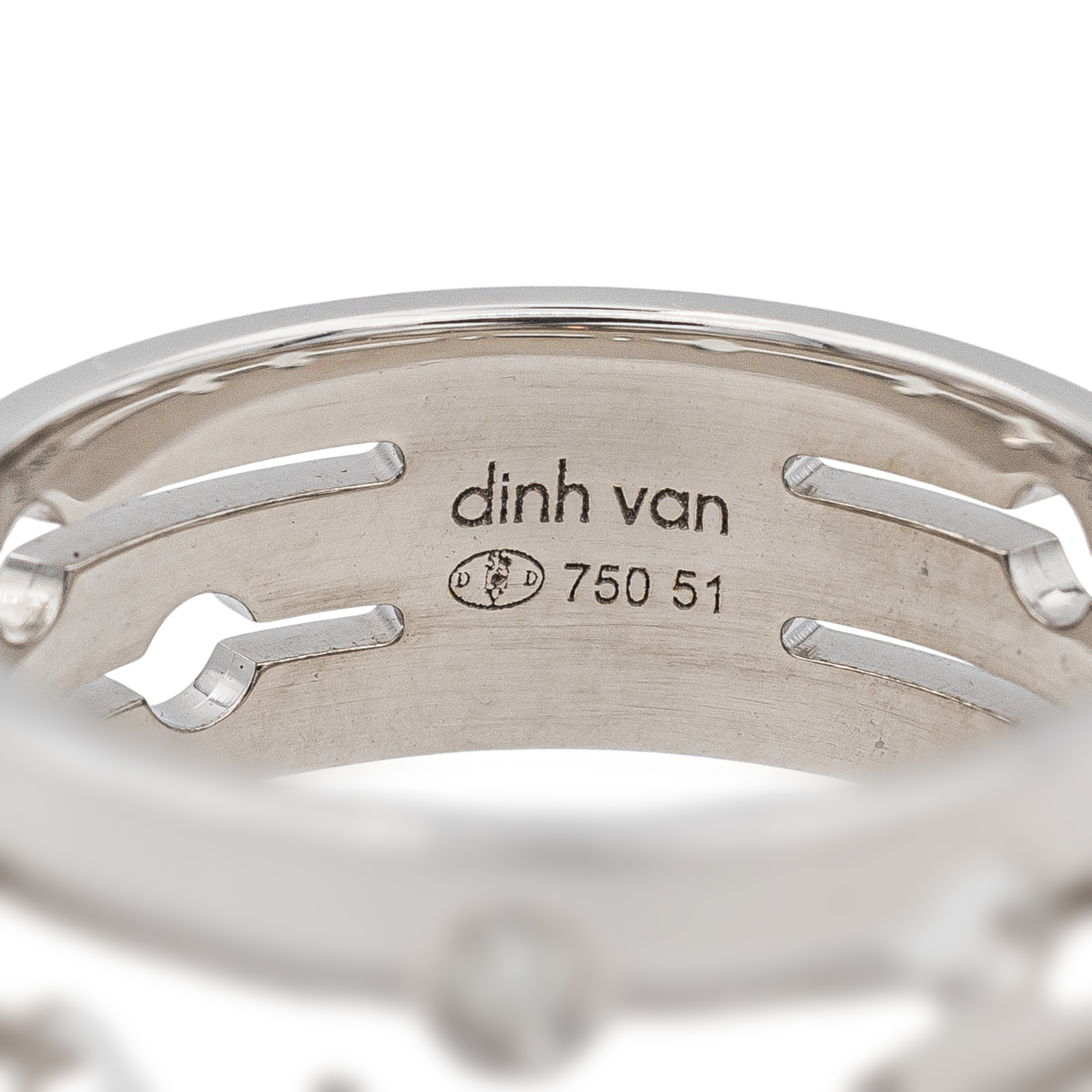 Dinh Van Pulse Ring White Gold Diamond