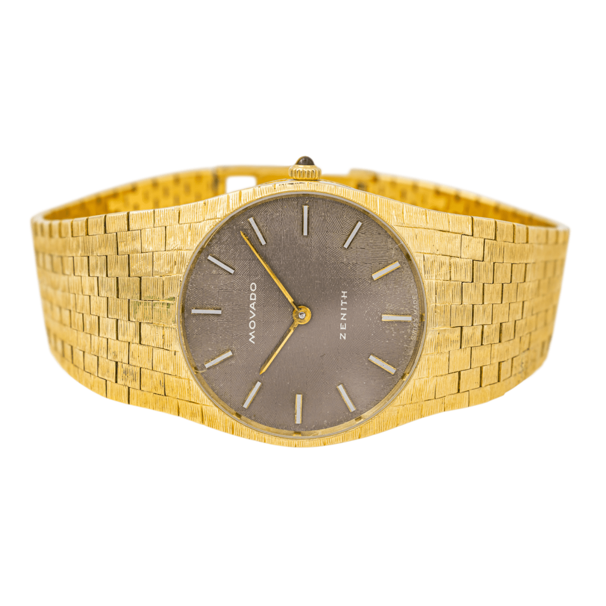 Zenith Montre Movado Or jaune Œil de tigre - Maison Eloe