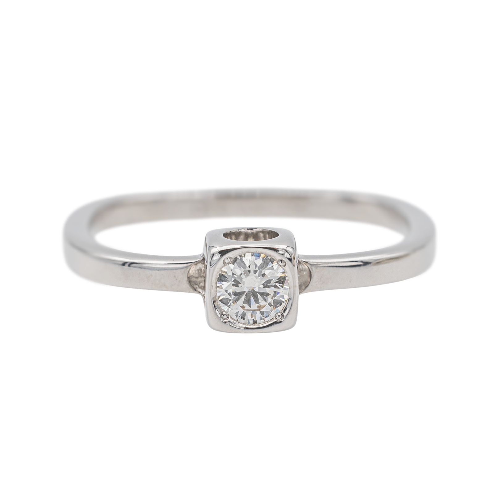 Dinh Van Bague Cube Or blanc Diamant