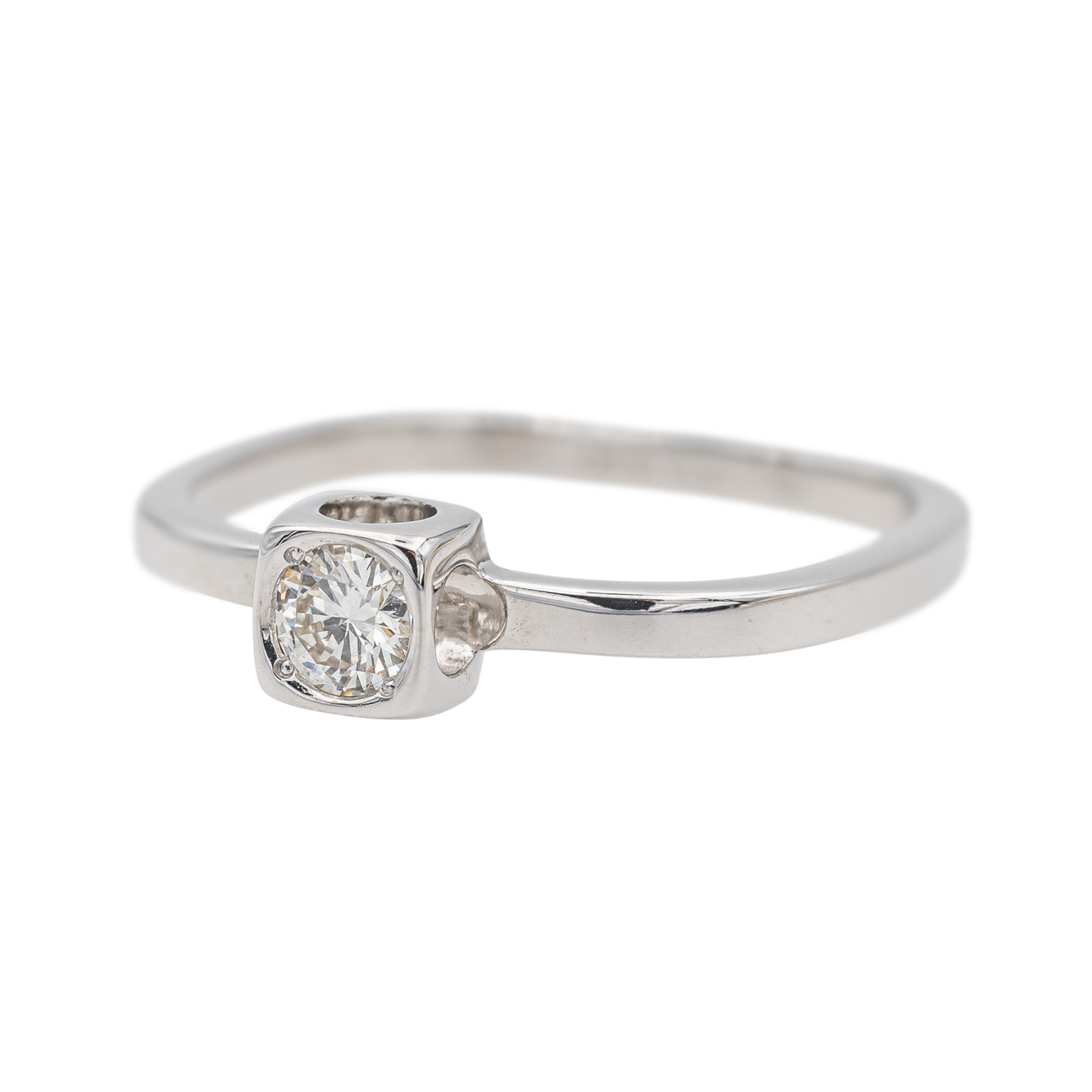 Dinh Van Cube Ring White Gold Diamond