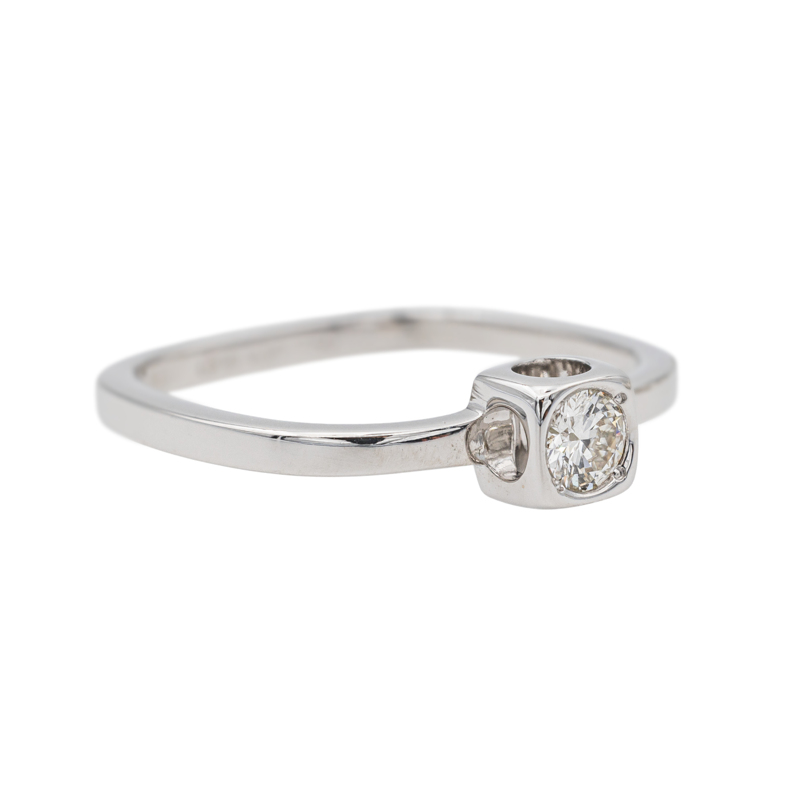 Dinh Van Cube Ring White Gold Diamond