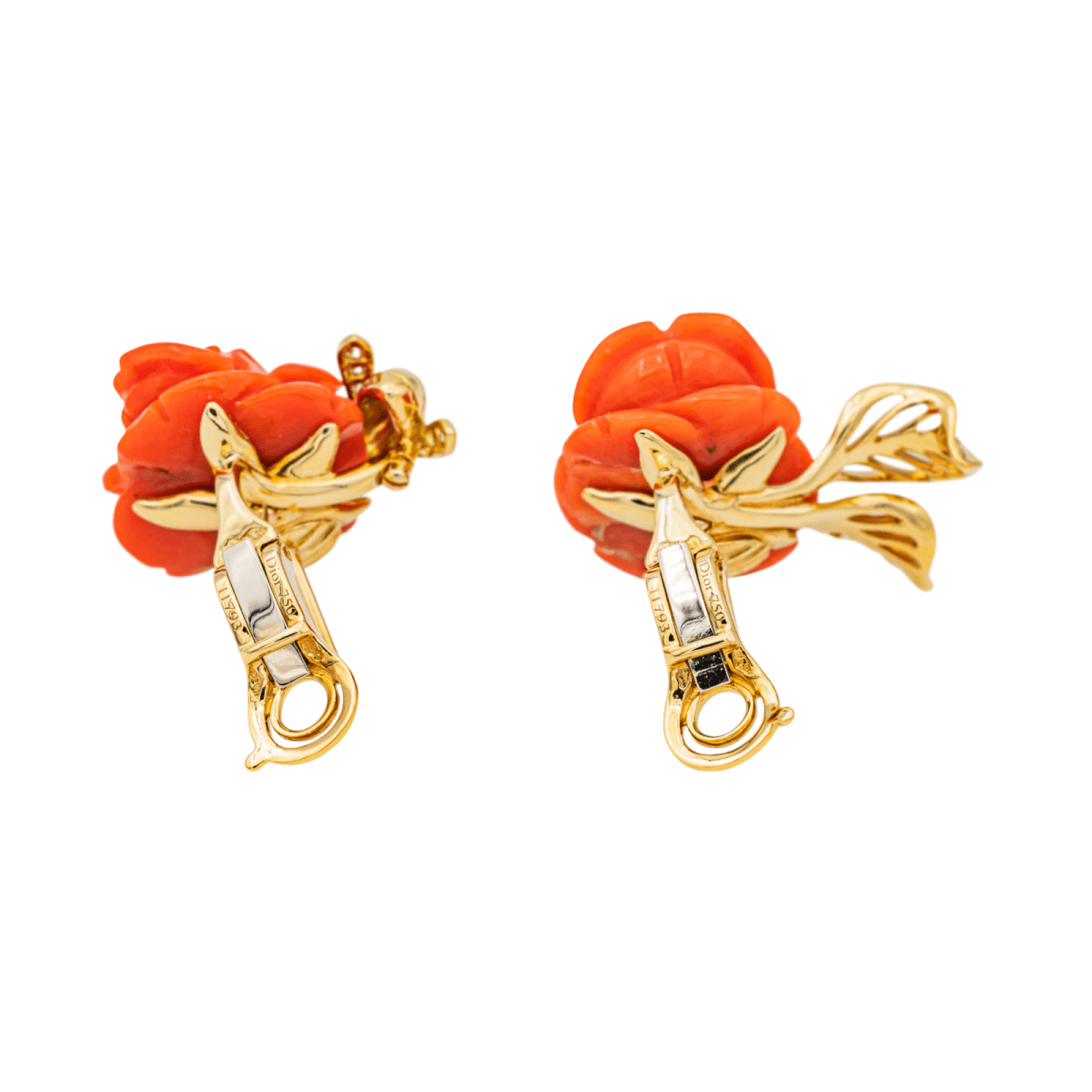 Dior Boucles d'oreilles Dormeuses Pré Catelan Or jaune, Or blanc Diamant - Maison Eloe