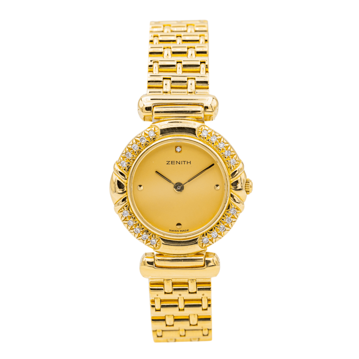 Zenith Montre Vintage Or jaune Diamants - Maison Eloe