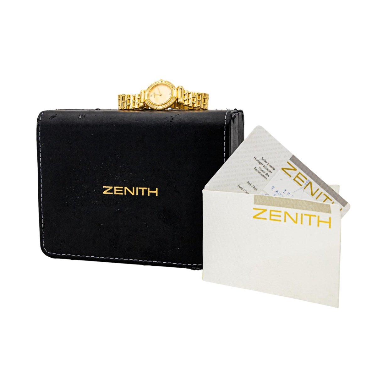 Zenith Montre Vintage Or jaune Diamants - Maison Eloe