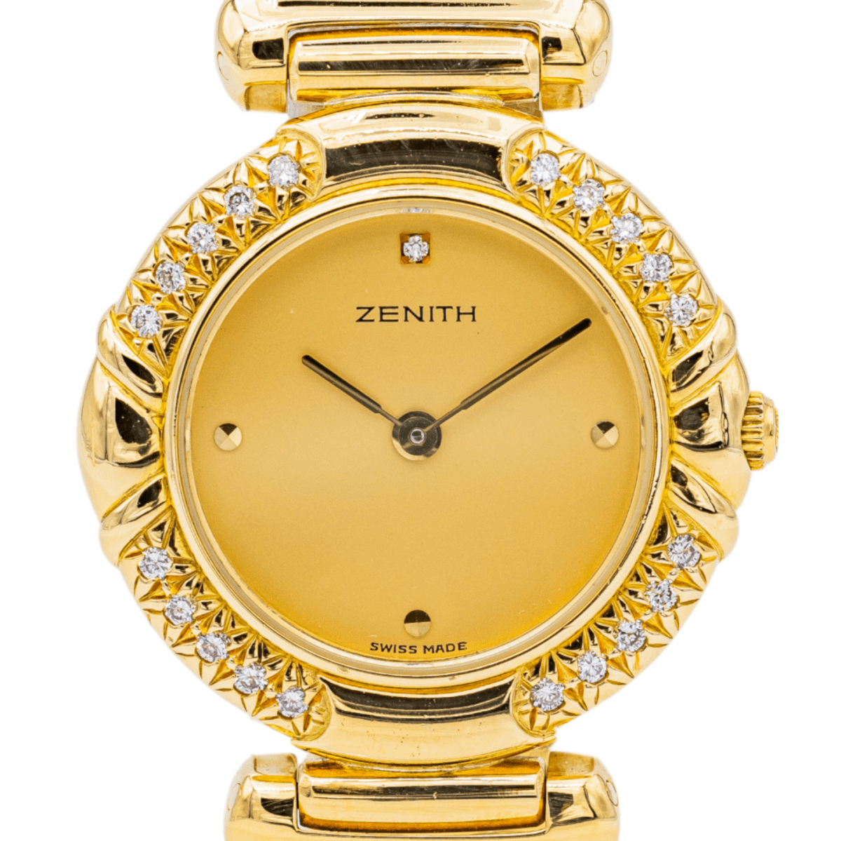 Zenith Montre Vintage Or jaune Diamants - Maison Eloe
