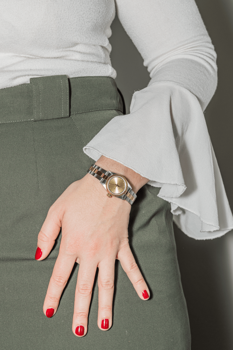 Rolex Montre Oyster perpetual Acier, Or jaune - Maison Eloe