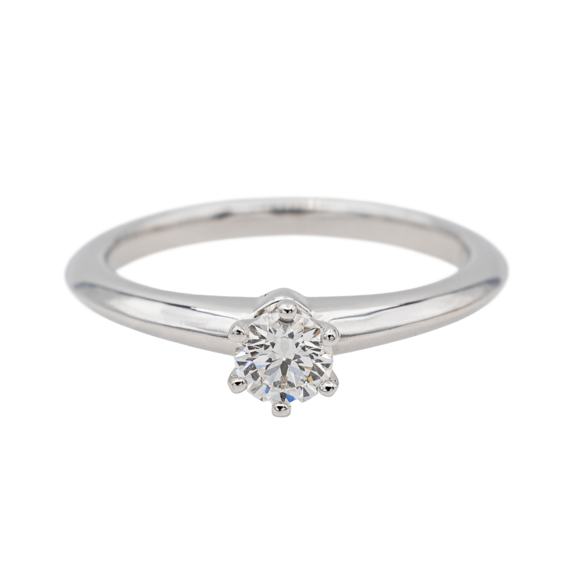 Tiffany & Co Bague Solitaire Platine Diamant - Maison Eloe
