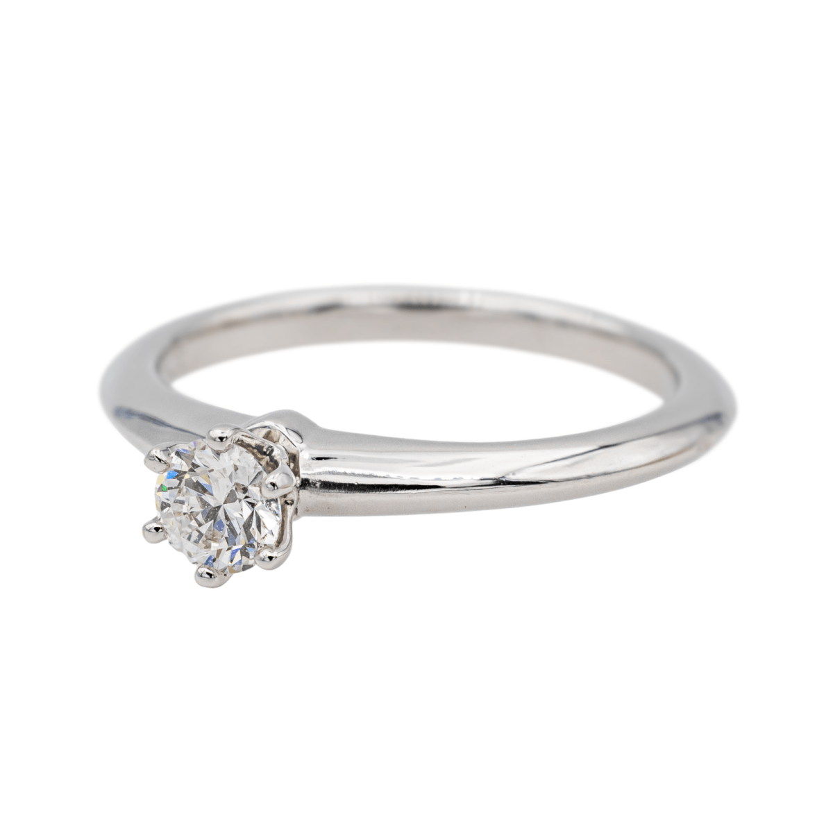 Tiffany & Co Bague Solitaire Platine Diamant - Maison Eloe