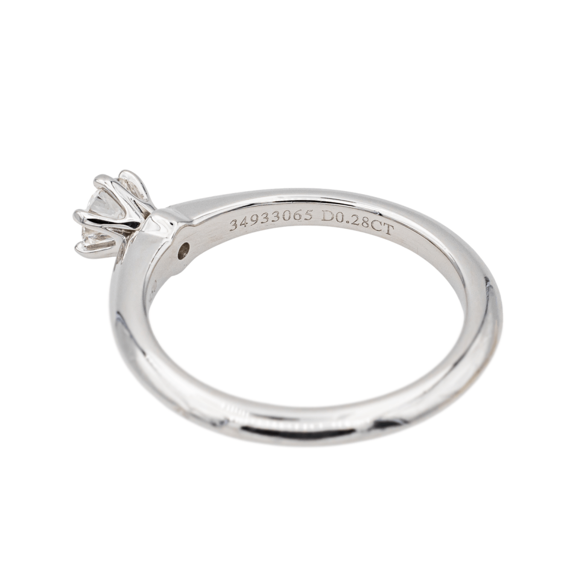 Tiffany & Co Bague Solitaire Platine Diamant - Maison Eloe