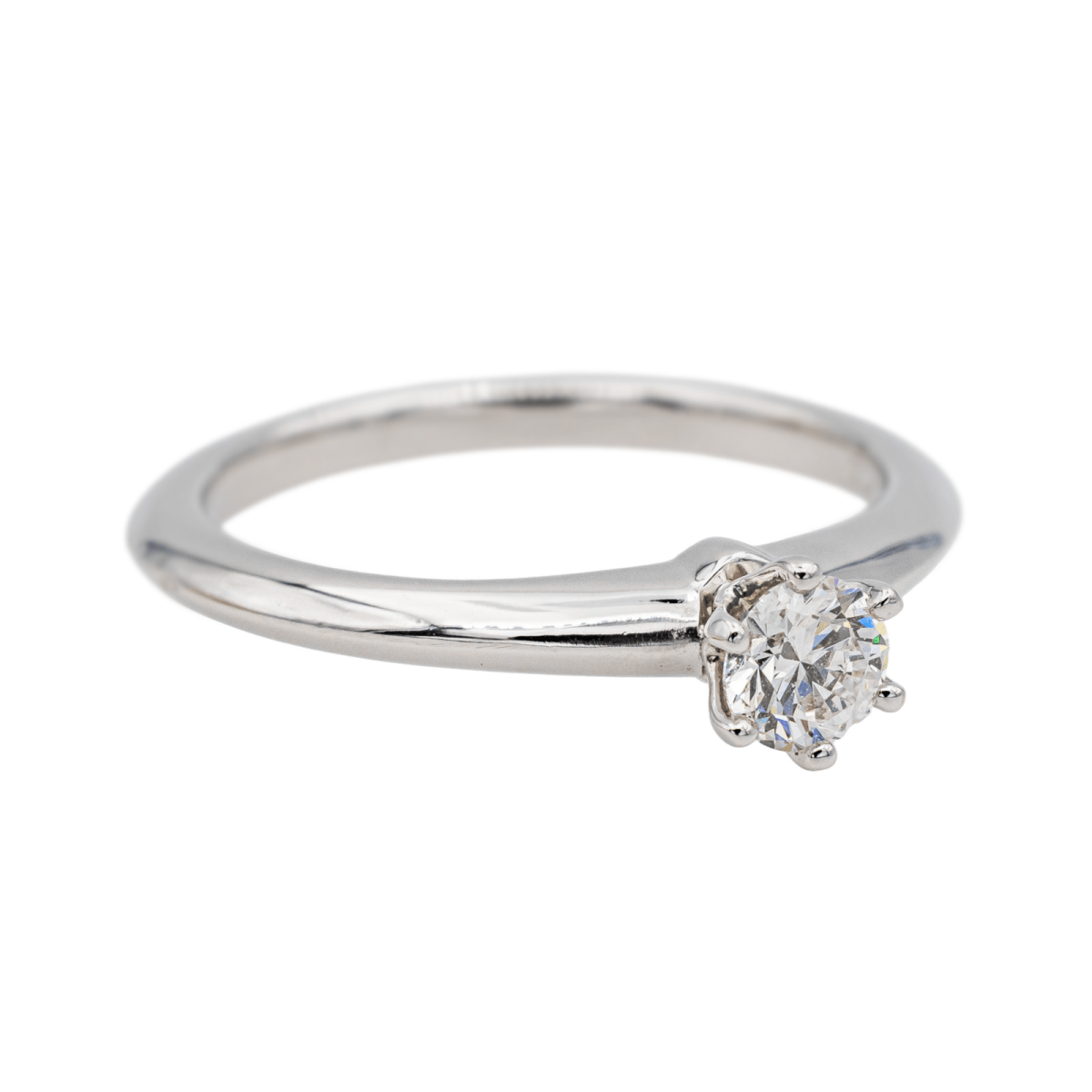 Tiffany & Co Bague Solitaire Platine Diamant - Maison Eloe