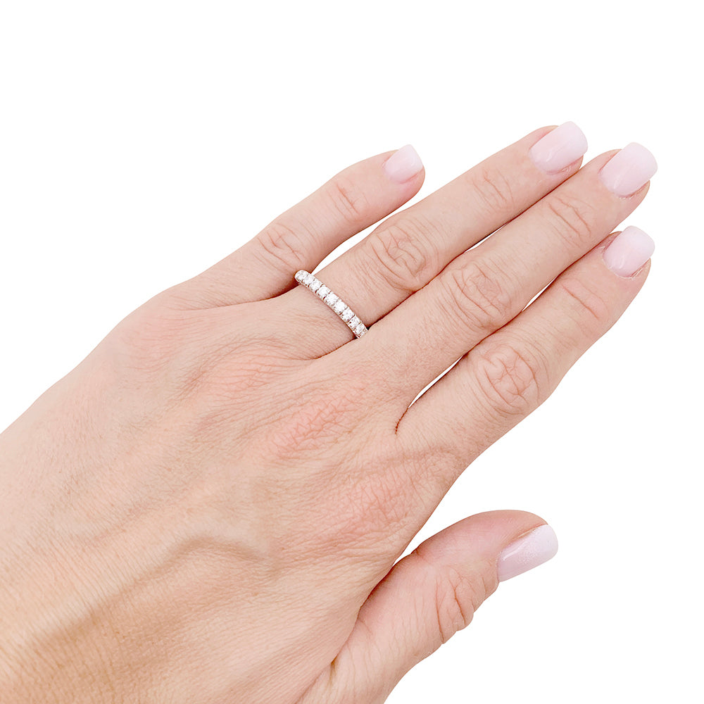 Alliance Cartier "Etincelle" platine, diamants. - Maison Eloe