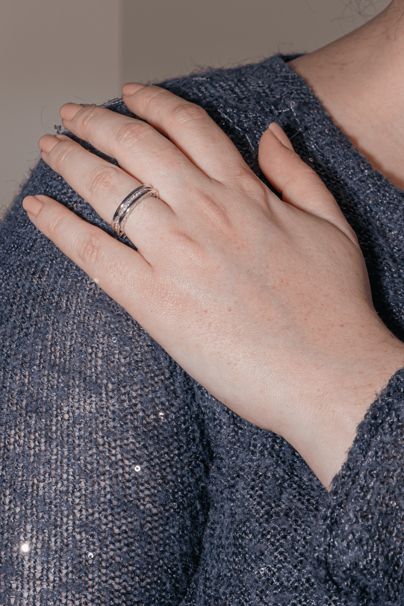 Bulgari Bague B.Zéro1 Or blanc Diamant - Maison Eloe