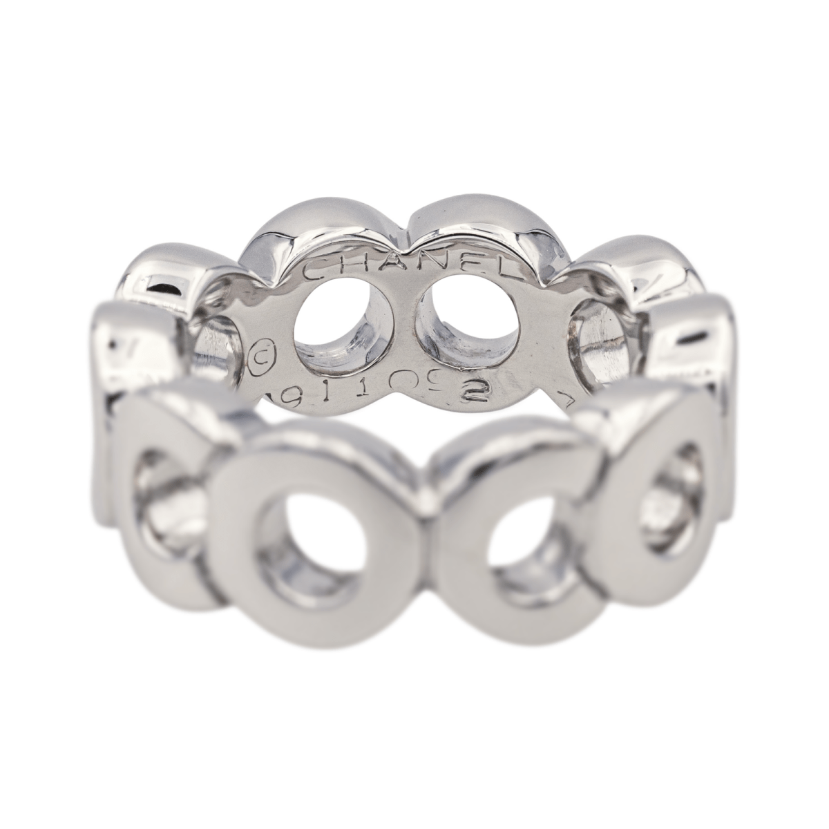 Chanel Bague Coco Or blanc - Maison Eloe