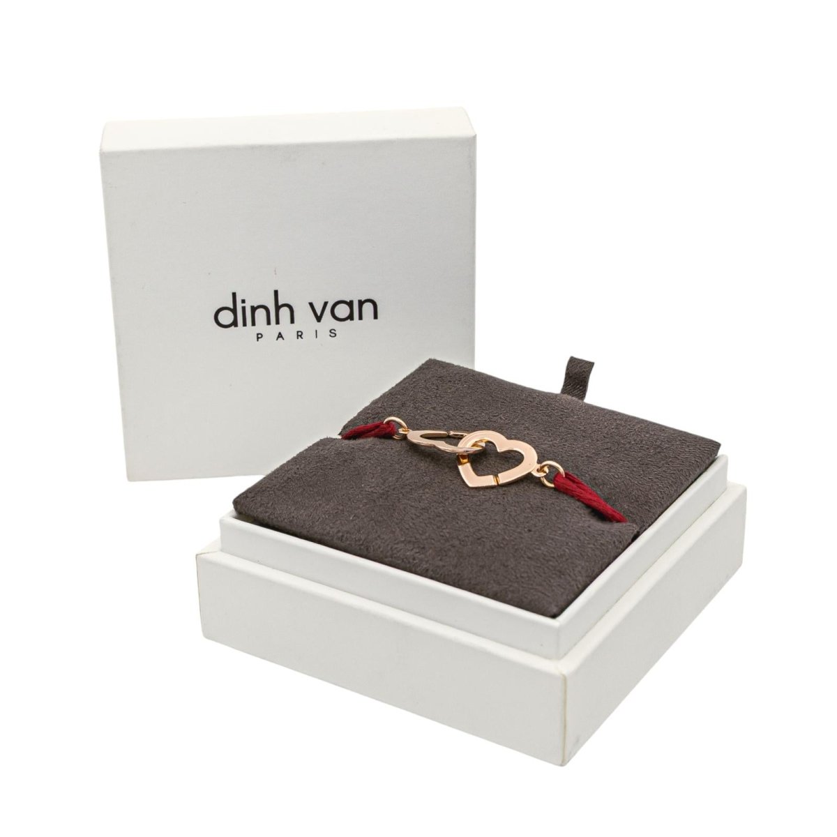 Dinh Van Bracelet Cordon Double coeur Or rose - Maison Eloe