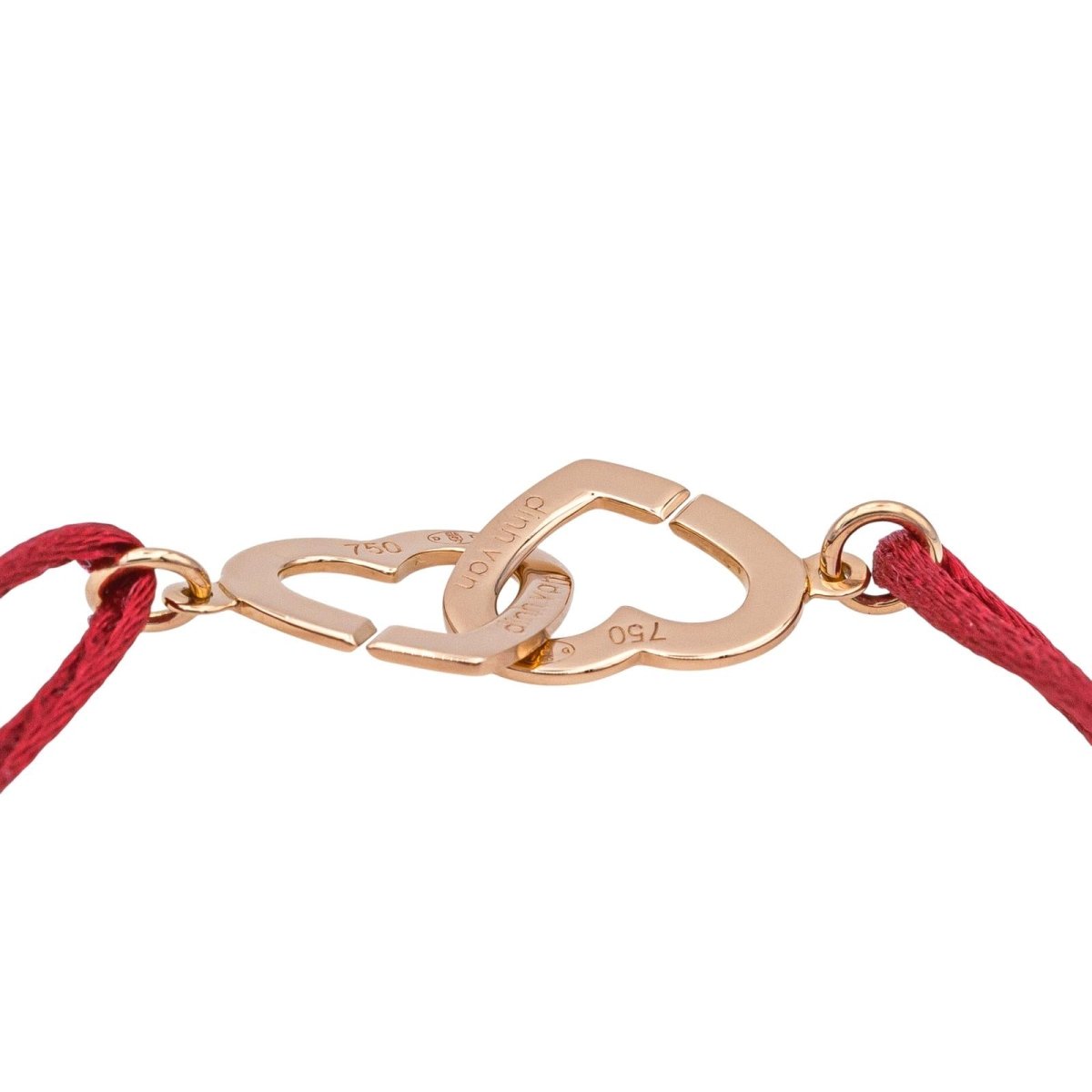 Dinh Van Bracelet Cordon Double coeur Or rose - Maison Eloe