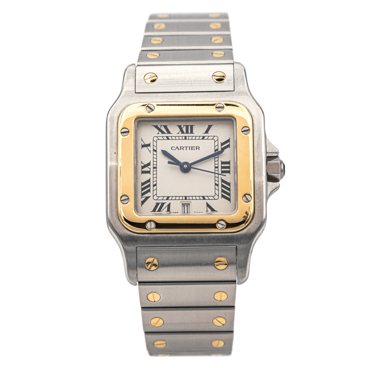Cartier Montre Santos Acier, Or jaune Spinelle - Maison Eloe