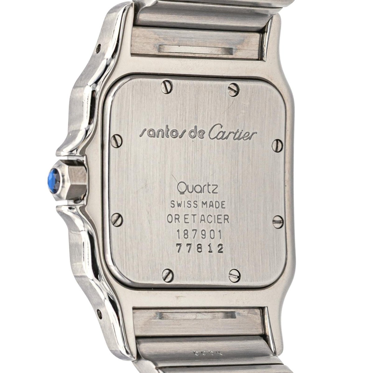 Cartier Montre Santos Acier, Or jaune Spinelle - Maison Eloe