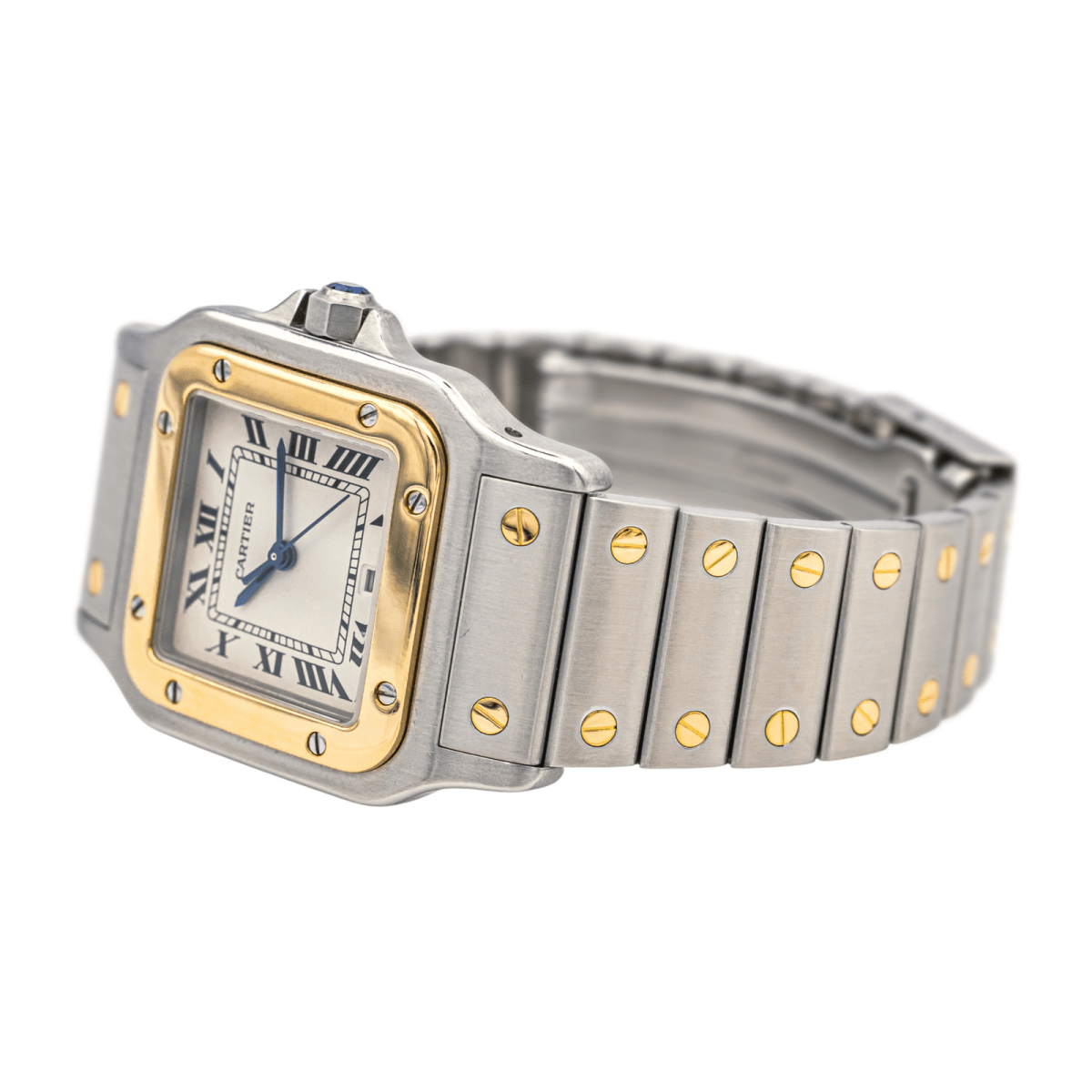 Cartier Montre Santos Acier, Or jaune Spinelle - Maison Eloe