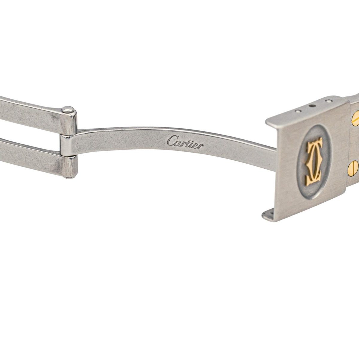Cartier Montre Santos Acier, Or jaune Spinelle - Maison Eloe