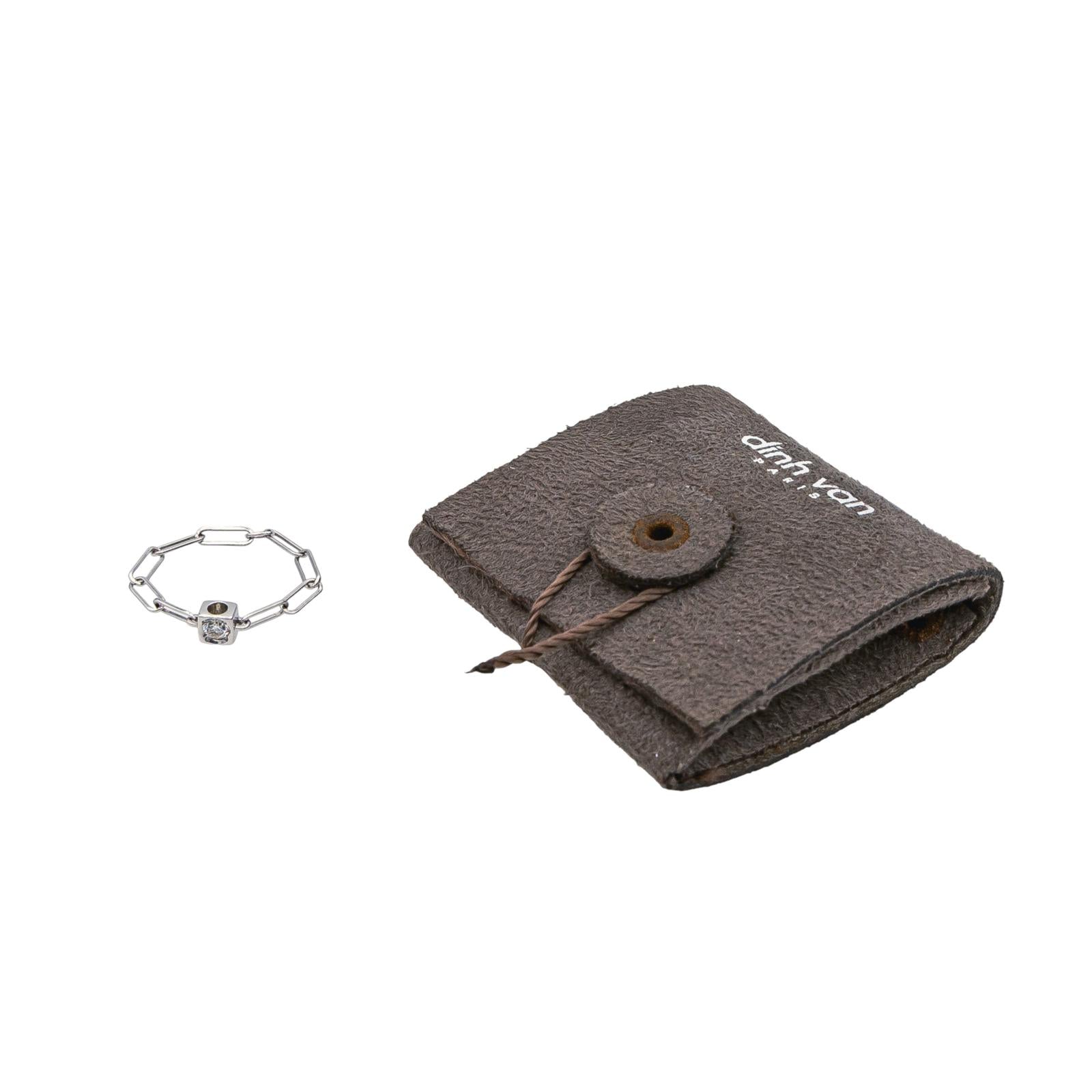 Dinh Van Bague Le Cube Or blanc Diamant