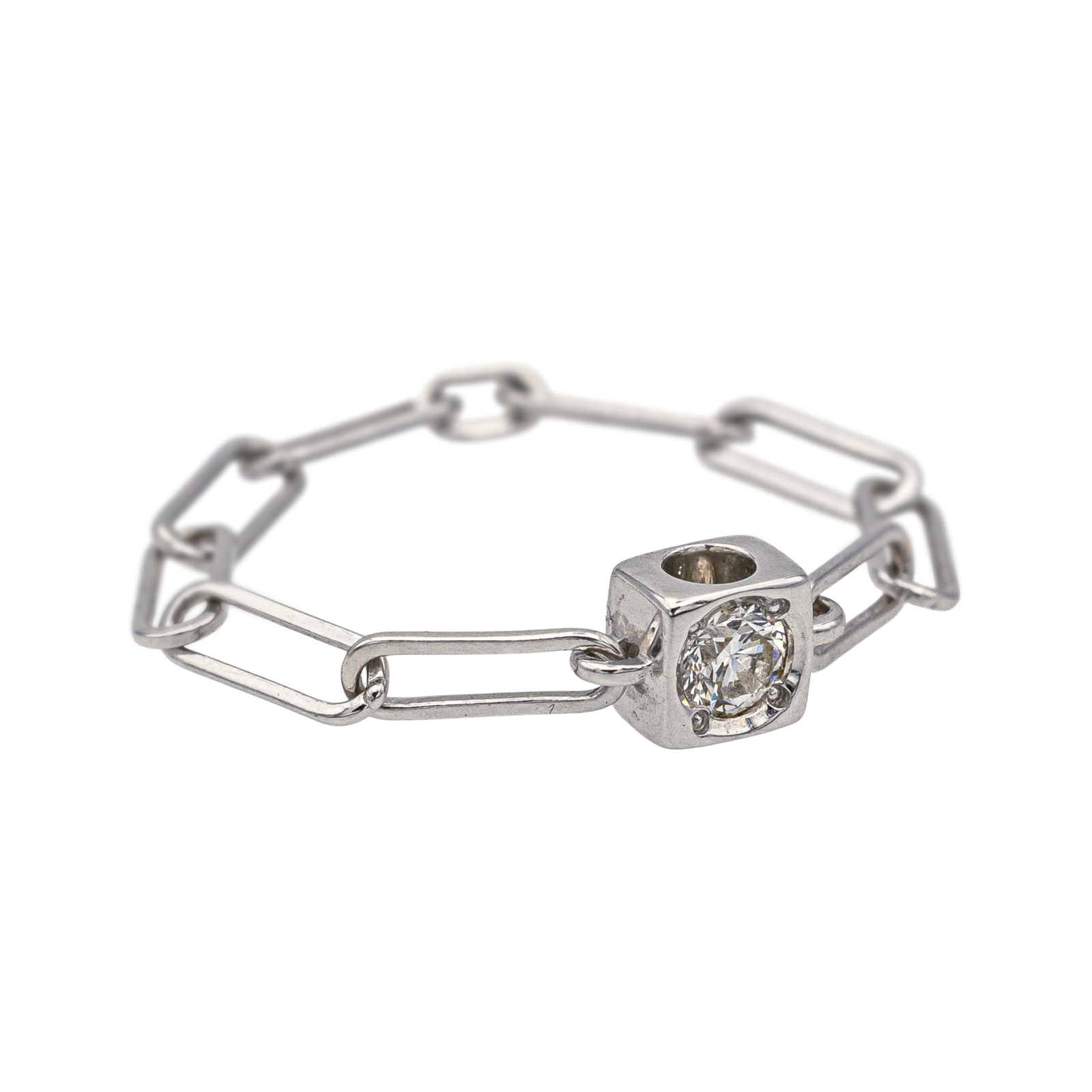 Dinh Van Bague Le Cube Or blanc Diamant