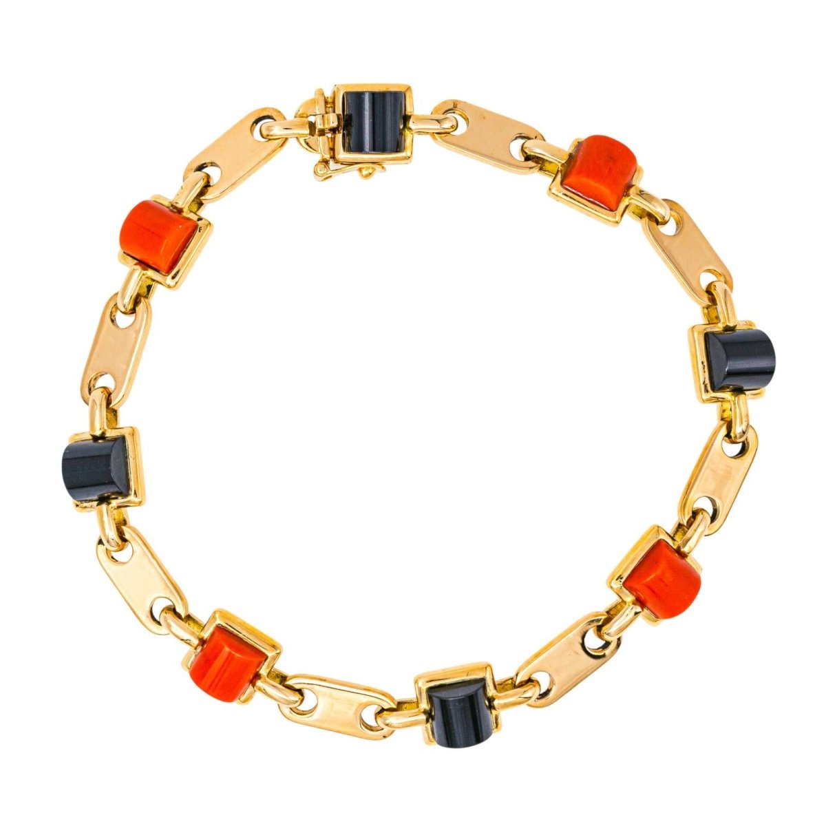 Cartier Bracelet Or jaune Onyx - Maison Eloe