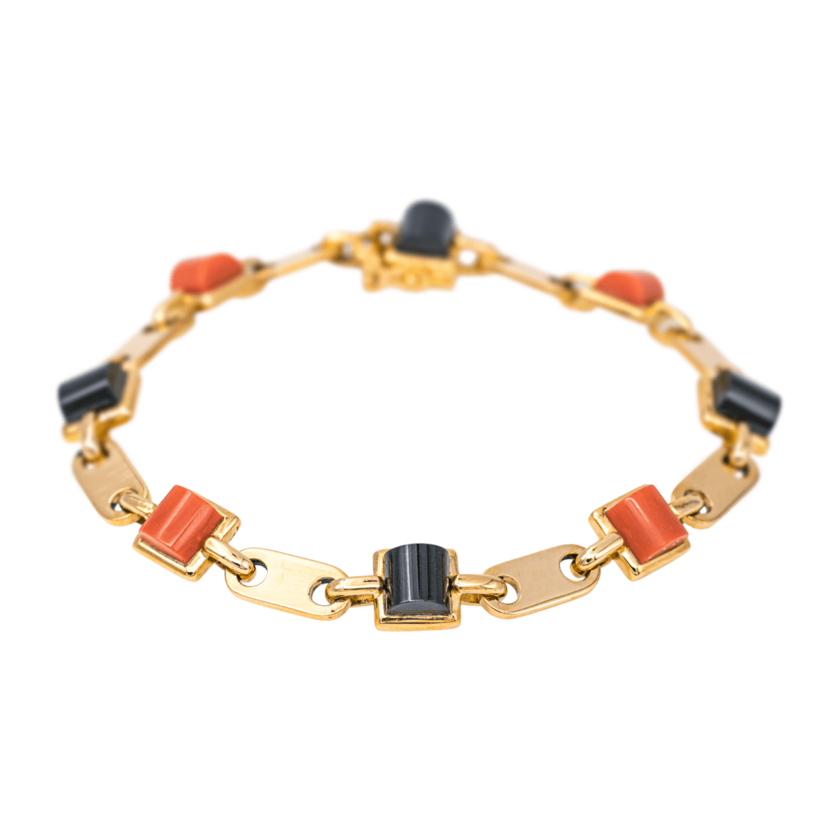 Cartier Bracelet Or jaune Onyx - Maison Eloe