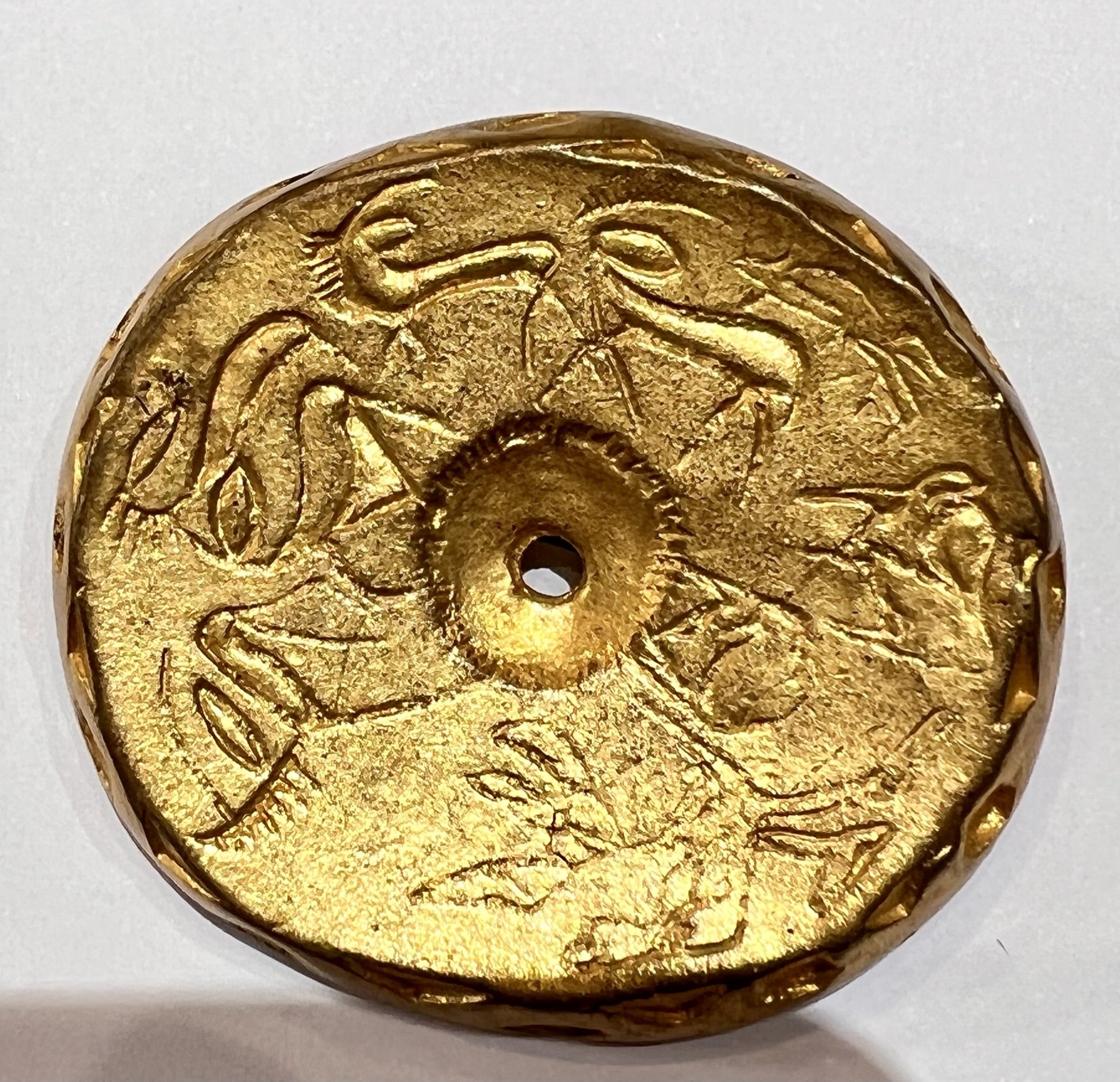Line Vautrin "cave painting" brooch signed LV.