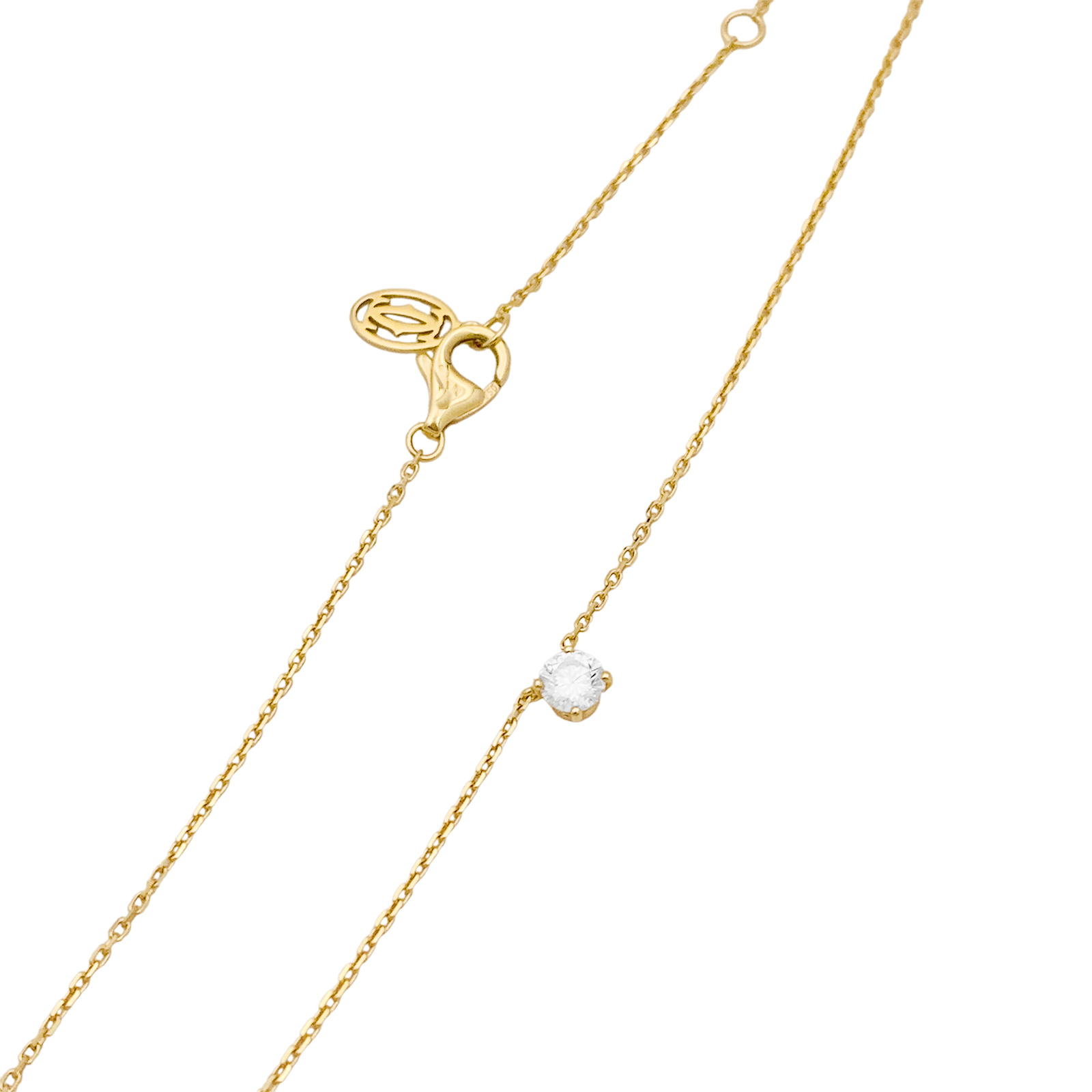 Collier Cartier, "1895", or jaune, diamant 0,24 ct.
