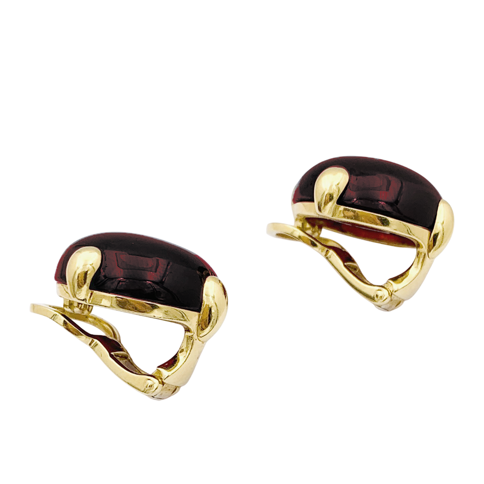 Boucles d'oreilles Pomellato, "Griffe", grenat, or jaune.