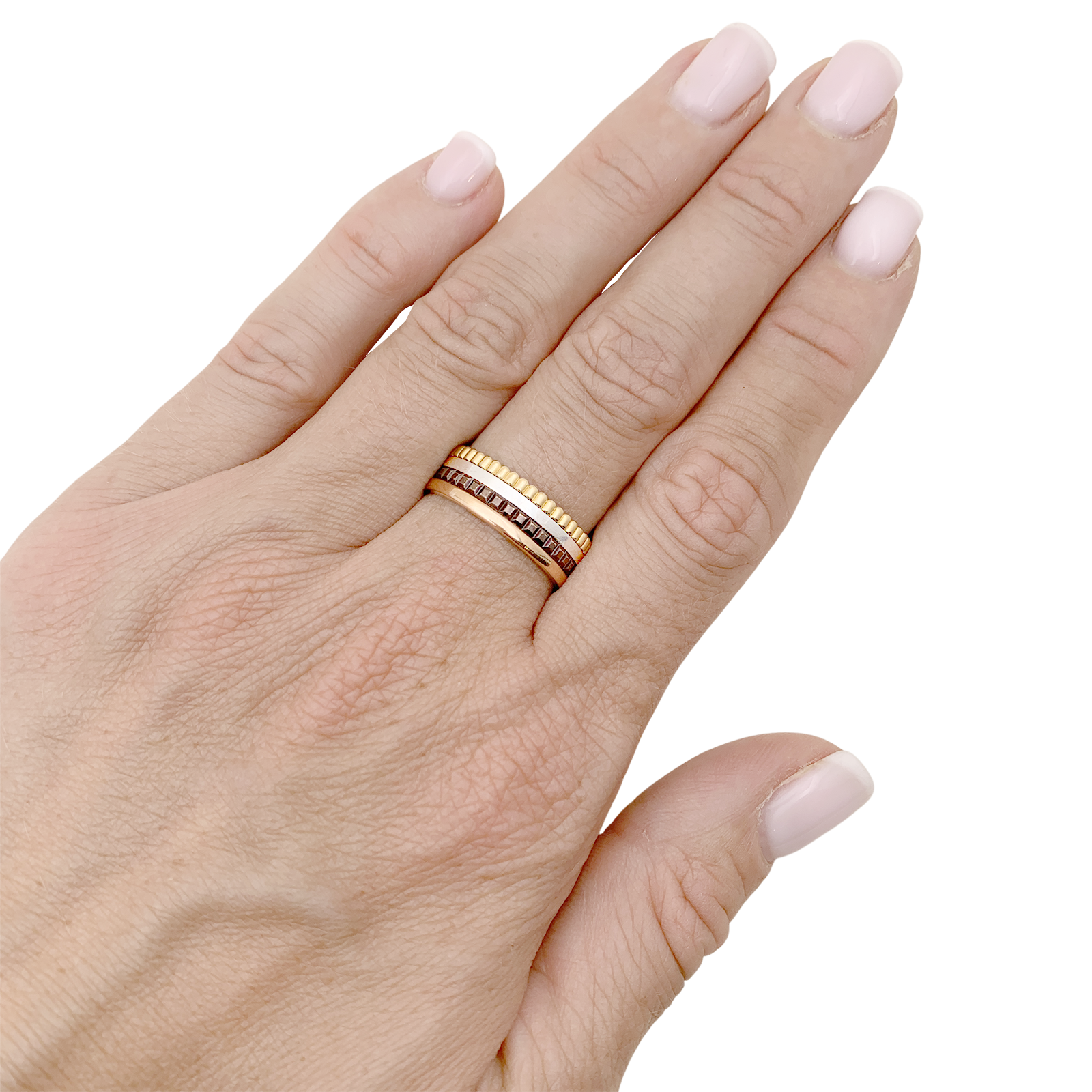 Bague Boucheron, "Quatre Classique Small", 3 ors, PVD.
