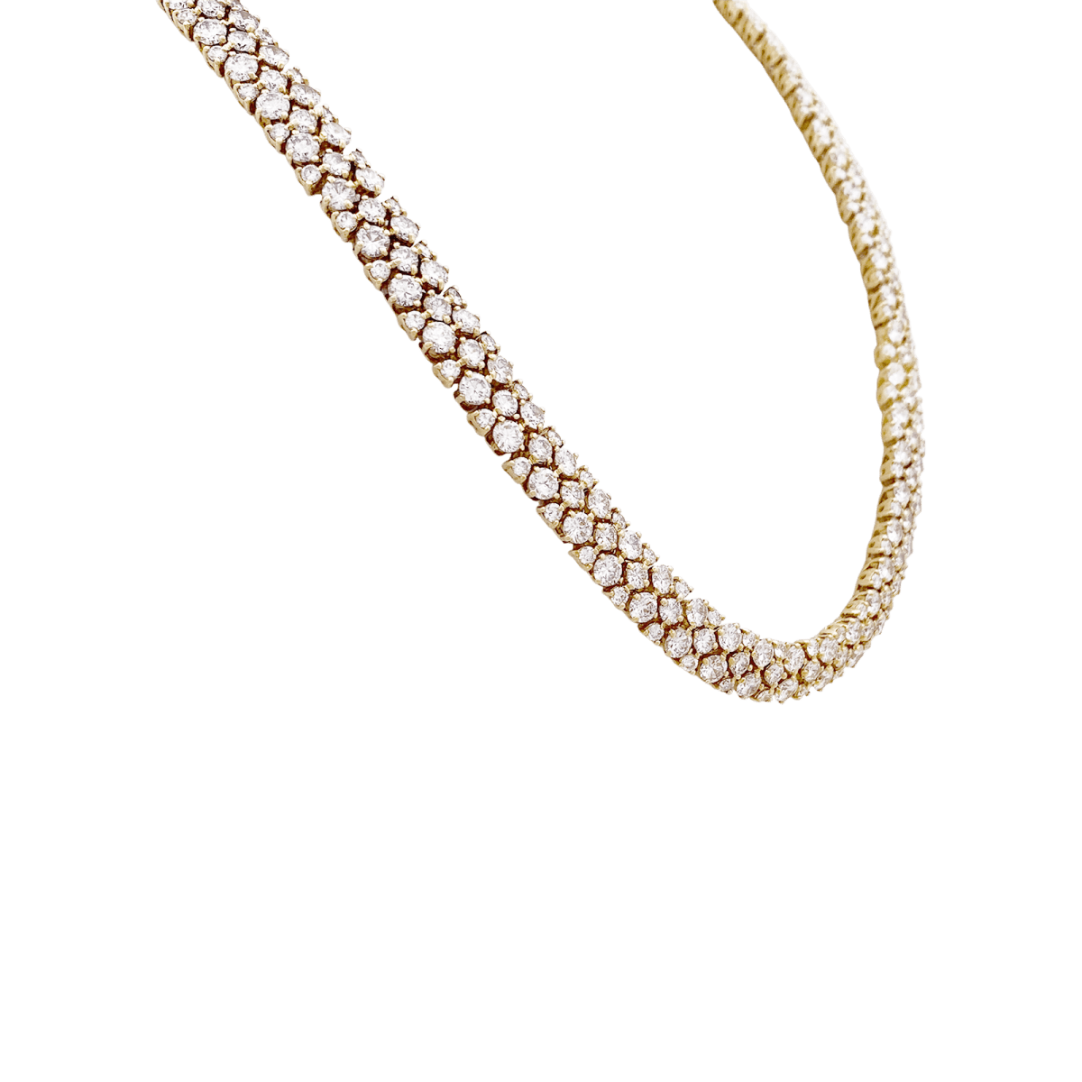 Collier "Rivière" or jaune, diamants. - Maison Eloe