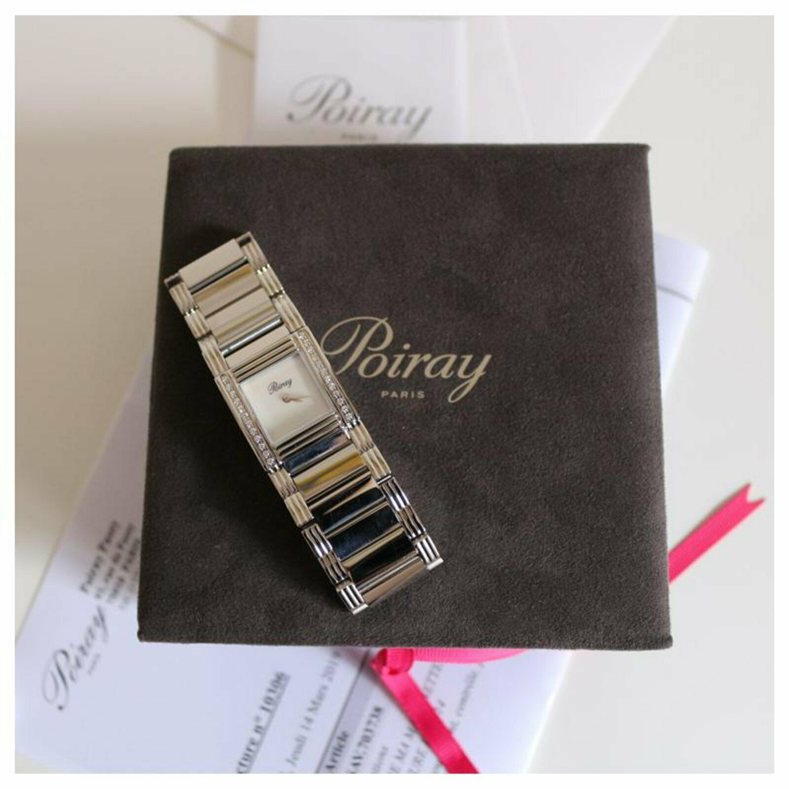 POIRAY vintage ma Première Manchette acier et diamants